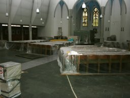 Bauarbeiten an der Kirche im Herbst 2012