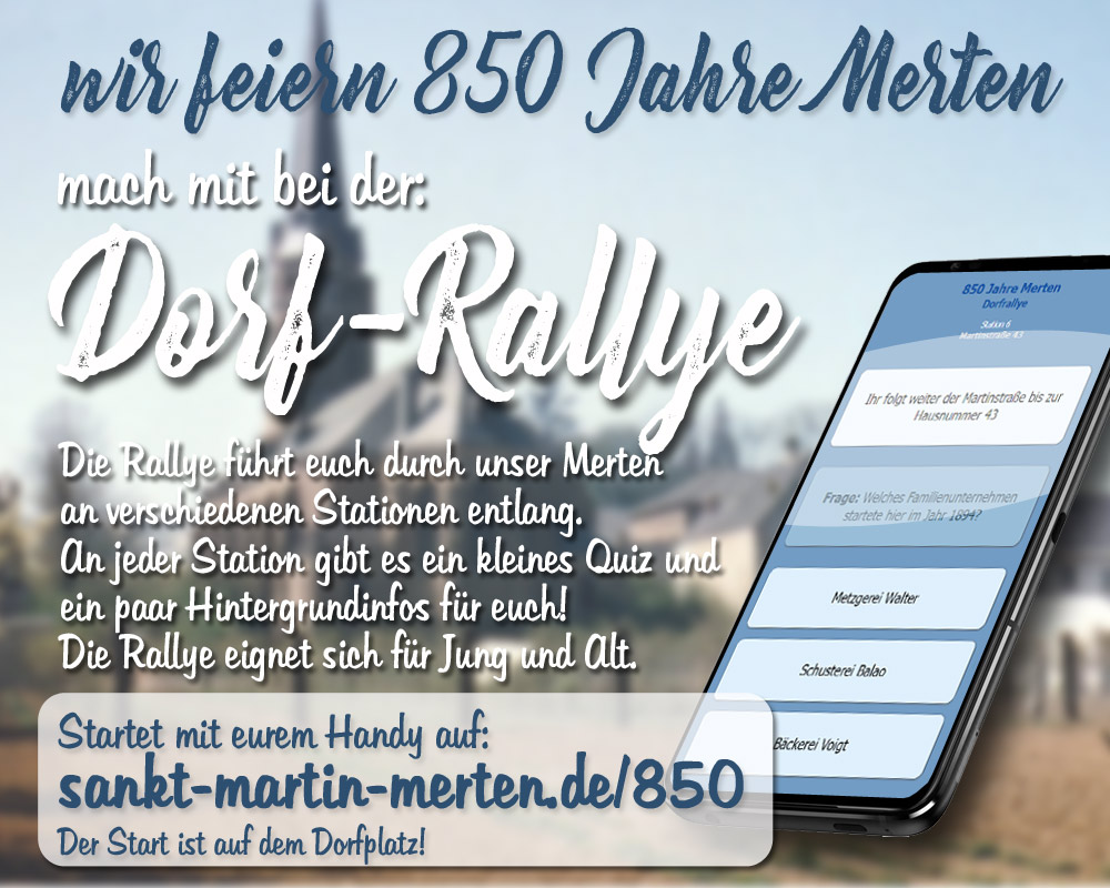 Dorf-Rally anlässlich 850 Jahre Merten